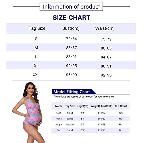 Traje de baño de Maternidad Verano Mae triángulo Halter Bikini Verde/Impreso Small