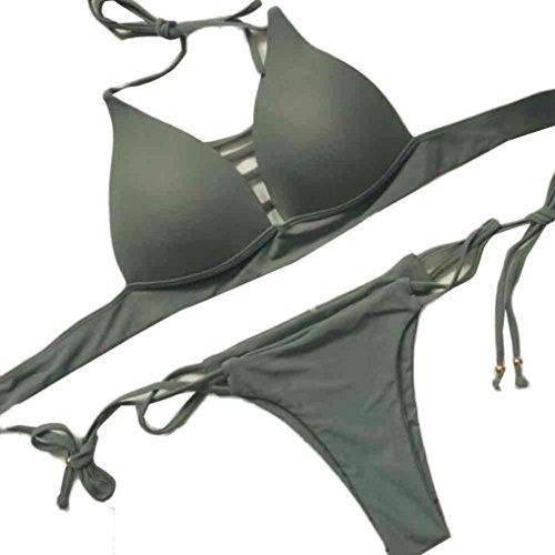 Traje De Baño De Mujer,RETUROM Acolchado Push up brasileño Tanga Bikini Conjuntos 2018 bañadores para Mujer (M, Ejercito Verde)