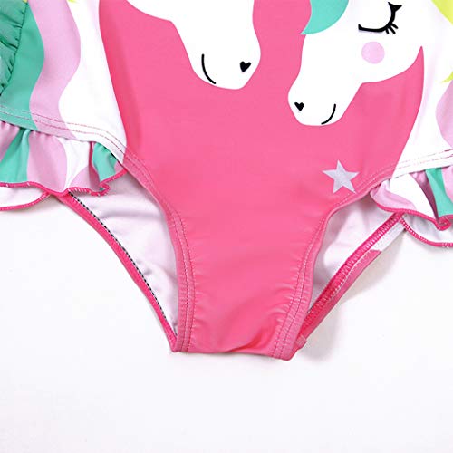 Traje de Baño de Una Pieza para Niñas, Lindo Playa Bañadores Ropa de Natación para Niños de 1 a 6 Años