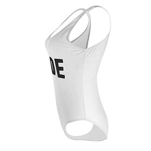 Traje De Baño para Mujer Traje De Baño De Mode De Marca Una Pieza Adelgaza La Playa Figura De Forma Bikini Traje De Baño Novia Boda Playa De Verano (Color : White Bride, Size : M)