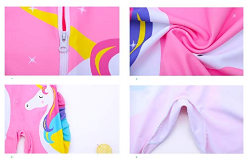 Traje de Baño para Niñas Bañador Protección Solar UV Traje de Buceo de Manga Larga Una Pieza Ropa de Natación Traje de Neopreno de Surf