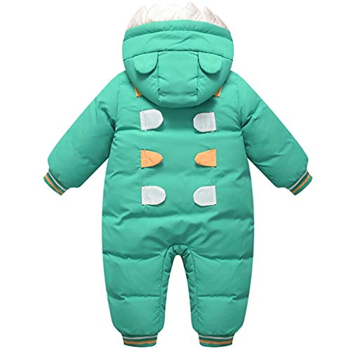 Traje de Nieve para Bebé Niños Niñas Mono de Invierno Mameluco de Lana con Capucha Espesar Peleles Infantil Pijama Caliente Ropa de Dormir