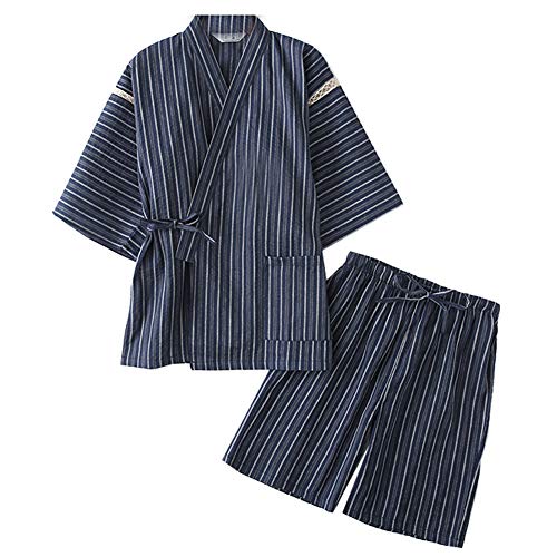 Traje de Pijama de Estilo japonés Kimono de los Hombres del Verano Vestido de tamaño XL
