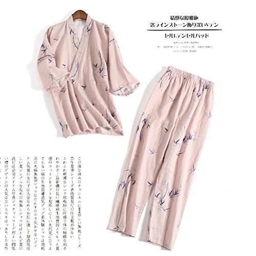 Traje de Pijamas de Traje de Pijamas Kimono de Estilo japonés para Mujeres [Talla L, B]