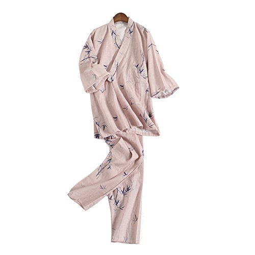 Traje de Pijamas de Traje de Pijamas Kimono de Estilo japonés para Mujeres [Talla L, B]