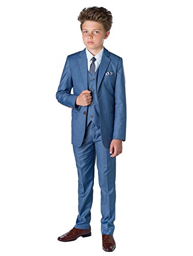 Traje para niños de Paisley of London, de cambray de color azul, para bodas u ocasiones especiales, de 1 a 15 años Azul azul (chambray) 14 años