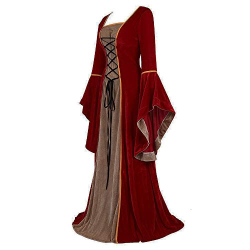 Traje renacentista Cosplay para Mujer Disfraces de Feria Medieval Vestidos irlandeses de Terciopelo