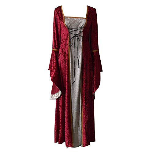 Traje renacentista Cosplay para Mujer Disfraces de Feria Medieval Vestidos irlandeses de Terciopelo
