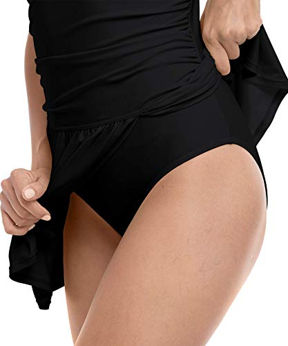 Trajes de ba?o de una Pieza con Pliegues y Cuello en V Sexis a la Moda para Mujer y Dama, Monokinis con Espalda Abierta, Trajes de ba?o, Vestido de ba?o, Negro, Grande