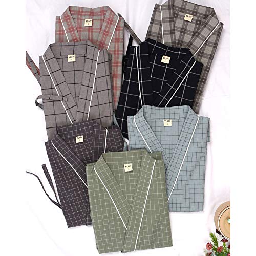 Trajes de Estilo japonés para Hombre Trajes de Pijamas de Kimono Puros Traje de Vestir Set-B