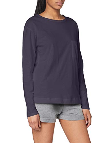 Triumph Mix & Match LSL Top 02 Camiseta de Pijama, Gris Guijarro, 46 para Mujer