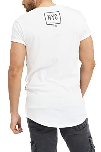trueprodigy Casual Marca Camiseta para Hombre con impresión Estampada Ropa Retro Vintage Rock Vestir Moda Cuello Redondo Manga Corta Slim fit Designer Fashion t-Shirt, Colores:White, Tamaño:XXL