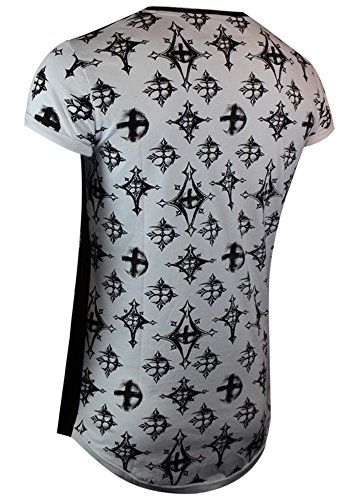 trueprodigy Casual Marca Camiseta para Hombre con impresión Estampada Ropa Retro Vintage Rock Vestir Moda Cuello Redondo Manga Corta Slim fit Designer Fashion t-Shirt, Colores:Black, Tamaño:XXL