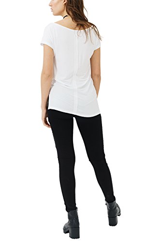 trueprodigy Casual Mujer Marca Camiseta con impresión Estampada Ropa Retro Vintage Rock Vestir Moda Cuello Redondo Manga Corta Slim Fit Designer Fashion T-Shirt, Colores:White, Tamaño:M