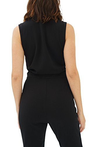 trueprodigy Casual Mujer Marca Mono Basico Ropa Retro Vintage Rock Vestir Moda Sexy Sin Manga Slim Fit Designer Fashion Overall Playsuit Jumpsuit, Colores:Black, Tamaño:XL