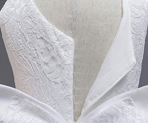 TTYAOVO Vestido de Tul de Manga Larga de la Boda de la Dama de Honor de la Princesa de Las Muchachas del Bebé (18-24 Meses, 06 Blanco)