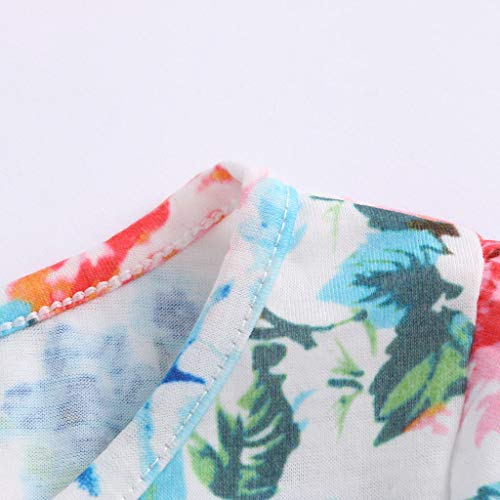 TUDUZ Blusa Mujer Manga Larga Top Punto Suelto Camiseta De Túnica con Dobladillo Irregular Ajuste Camisa (BlancoA, XXXL)