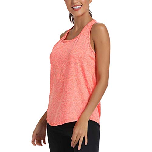 TUDUZ Blusas Sin Mangas De Color SóLido Sin Mangas Tops Transpirable con Hombros Descubiertos Camisas