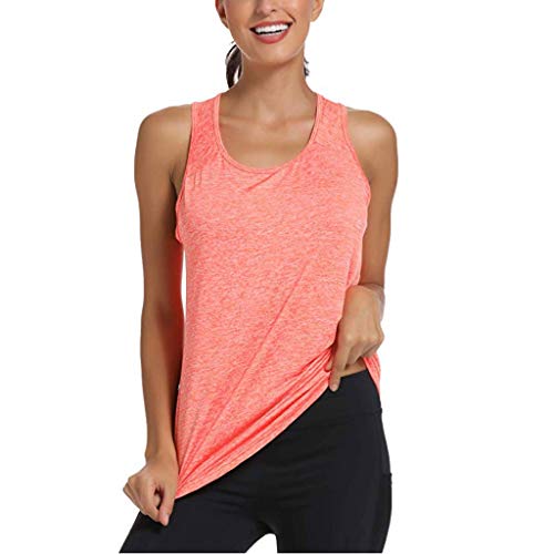 TUDUZ Blusas Sin Mangas De Color SóLido Sin Mangas Tops Transpirable con Hombros Descubiertos Camisas