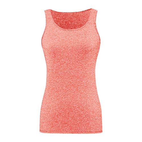 TUDUZ Blusas Sin Mangas De Color SóLido Sin Mangas Tops Transpirable con Hombros Descubiertos Camisas