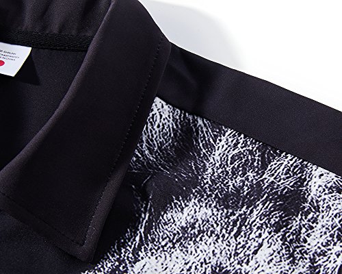 TUONROAD Camisa Hawaiana para Hombre 3D Estampada Hermoso León Feroz Camisas de Playa Multicolor Modelo Casual Manga Corta Camisas Verano Camisa del Tema en la Fiesta de Bodas Cumpleaños Negro - XL