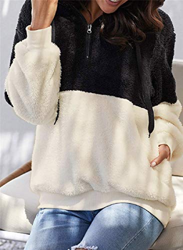 Tuopuda Sudadera con Capucha para Mujer Sudadera Caliente y Esponjoso Tops Abrigo Mujer Otoño-Invierno Talla Grande Hoodie Sudadera Mujer Cremallera De Manga Larga Moda Sudadera Tops Calle