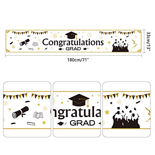TUPARKA Banner de Graduación ,Decoración de Fiesta de Graduación 2021, 71 "x 13"