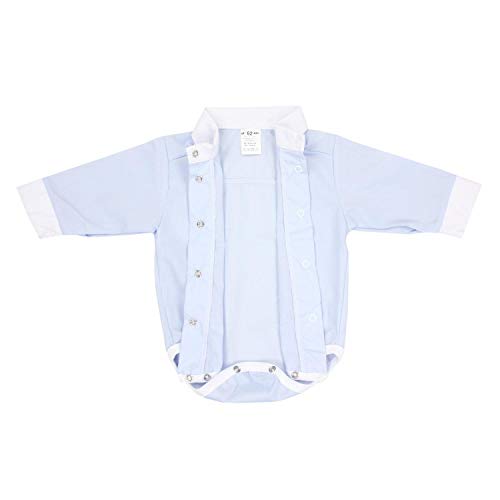 TupTam Body Camisa para Bebés con Cuello de Manga Larga, Azul, 74
