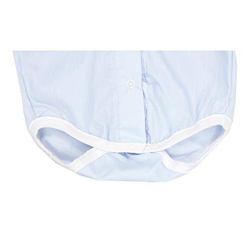 TupTam Body Camisa para Bebés con Cuello de Manga Larga, Azul, 74