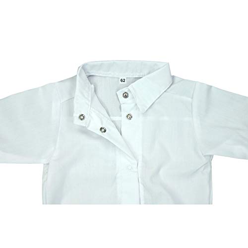 TupTam Body Camisa para Bebés con Cuello de Manga Larga, Blanco, 68