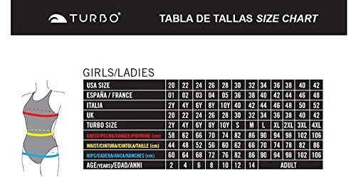 Turbo - Bañador Mujer Crystal PBT Tira Ancha Doble Capa (S)