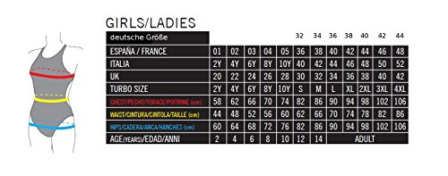 Turbo - Bañador Mujer ETNO COOL Tira Estrecha doble capa (Revolution) (XL)