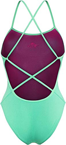 Turbo - Bañador Sinchro SINCRO Profesional Señora, Traje de Baño de Natacion Entrenamiento Competicion, Tira Estrecha Doble Capa (S)