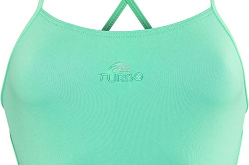 Turbo - Bañador Sinchro SINCRO Profesional Señora, Traje de Baño de Natacion Entrenamiento Competicion, Tira Estrecha Doble Capa (S)