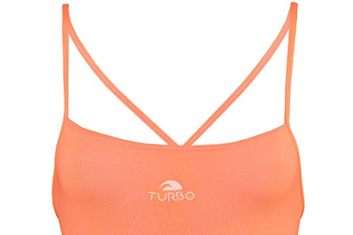Turbo - Bañador Sinchro SINCRO Profesional Señora, Traje de Baño de Natacion Entrenamiento Competicion, Tira Estrecha Doble Capa (S/30) (M/32)