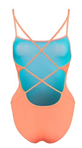 Turbo - Bañador Sinchro SINCRO Profesional Señora, Traje de Baño de Natacion Entrenamiento Competicion, Tira Estrecha Doble Capa (S/30) (M/32)