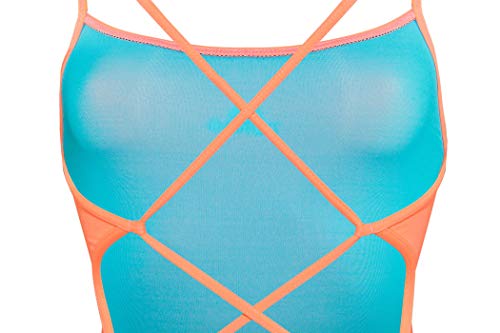 Turbo - Bañador Sinchro SINCRO Profesional Señora, Traje de Baño de Natacion Entrenamiento Competicion, Tira Estrecha Doble Capa (S/30) (M/32)