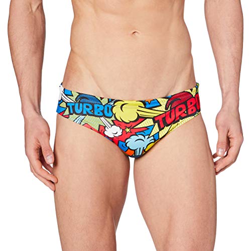 TurboTronic Pop Turbo Bañador para Hombre, Multicolor, L Unisex Adulto