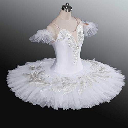 Tutu Profesional de Ballet para niños/niños/Adultos/Mujeres, Trajes de Baile de Fiesta de Bailarina, tutú de Ballet de Swan Lago Blanco para Trajes de Rendimiento,160cm