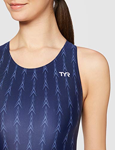 TYR Fusion 2 Aerofit - Bañador para Mujer, Mujer, Bañador de competición Femenina Aprobado por Fina, EAFUS6A 401 26, Azul Marino, 26