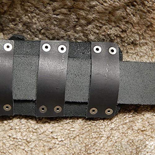 TZH Cinturón De Vaina De Espada De Cuero Medieval para Cosplay, Cinturón De Cintura De Hombro De Espada Vikinga, Soporte De Rana De Espada Corta De Asesino Unisex,Negro