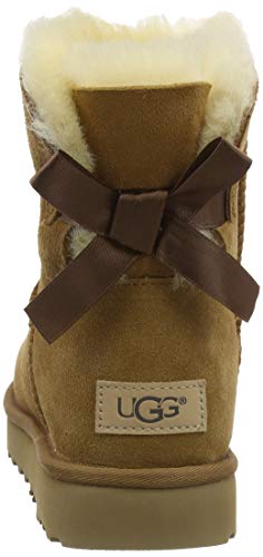 UGG Female Mini Bailey Bow II Classic Boot, Chestnut, 37 EU