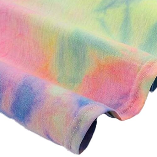 Ularma Vestido de Playa Suelta sin Mangas O del Cuello de Las Mujeres (M, Multicolor)