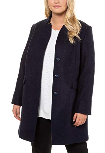 Ulla Popken 88.910.54.2079 Abrigo, Azul (Dunkelblau 70), 48 (Talla del Fabricante: 46) para Mujer