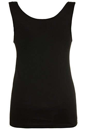 Ulla Popken Achselhemd Camiseta sin Mangas, Negro (Schwarz 10), 52 (Talla del Fabricante: 50+) para Mujer