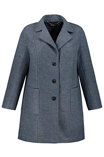 Ulla Popken Chillmalbro tee Abrigo, Azul (Marine Melliert 79), 52 (Talla del Fabricante: 50+) para Mujer