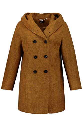 Ulla Popken Ihsamara Dr2 Abrigo, Amarillo (Gelb 62), 58 (Talla del Fabricante: 58+) para Mujer