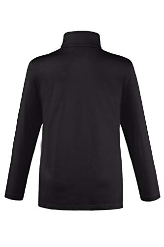 Ulla Popken Shirtrolli Basic Camiseta Cuello Alto, Negro (Schwarz 10), 48 para Mujer