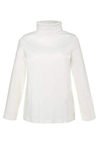 Ulla Popken Shirtrolli Basic, Camiseta Cuello Alto para Mujer, Blanco (Ecru 21), 62