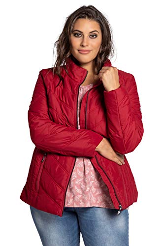 Ulla Popken Steppjacke Chaqueta Acolchada, Naranja (Dunkelrot 74948964), 48 para Mujer